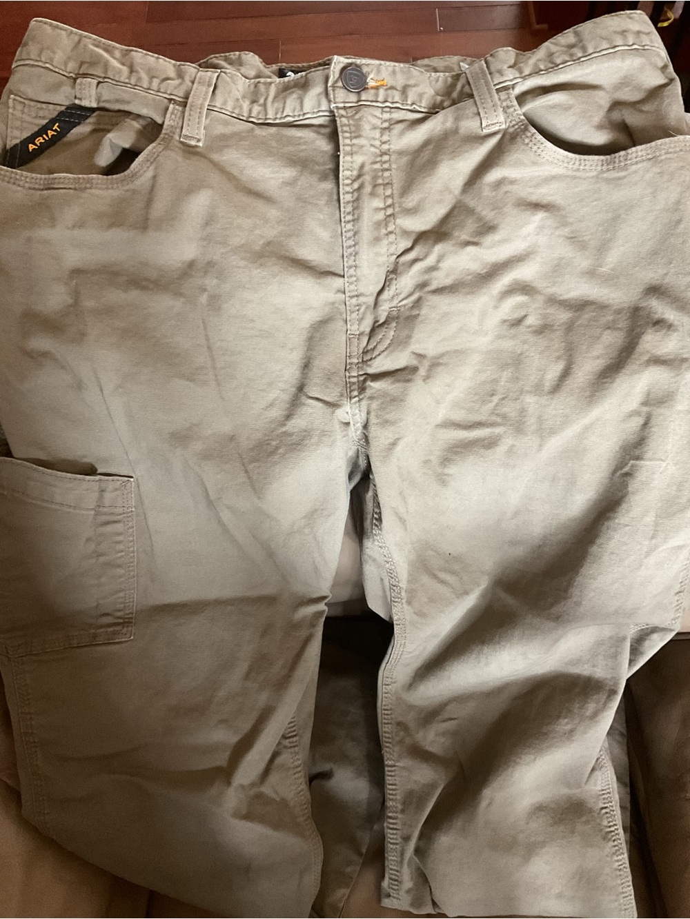 Ariat Rebar Relaxed Straight Pants in Olive/Tan